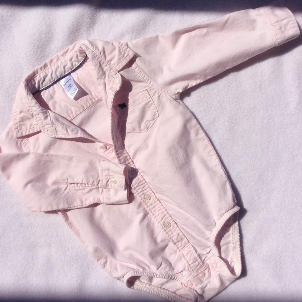 Carter’s Pink Shirt Bodysuit, Baby Girl 18M